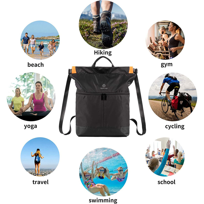 Waterproof Drawstring Bag, Gym Bag Sackpack Sports Backpack for Men Women Girls Sports Bag RJ196177