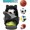 Basketball Backpack with Ball Compartment for Boys, Soccer Backpack for Basketball/Volleyball /Football, Large Capacity Sports Equipment Ball Bag RJ196114