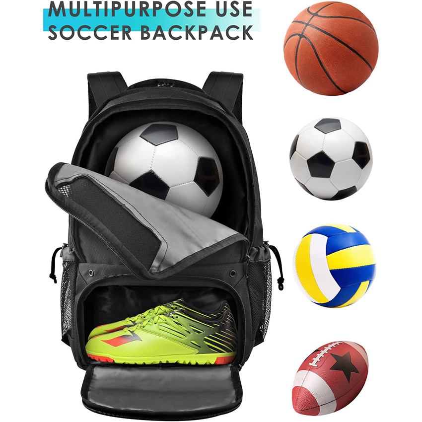 Basketball Backpack with Ball Compartment for Boys, Soccer Backpack for Basketball/Volleyball /Football, Large Capacity Sports Equipment Ball Bag RJ196114