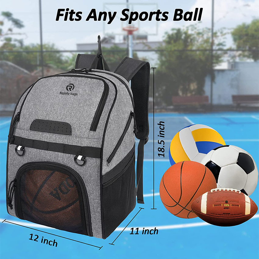 Basketball Bag for Youth Boys Girls, Large Capacity Sports Gym Basketball Bookbag with Shoe Compartment Fits Soccer & Volleyball Football Equipment Ball Bag RJ196107