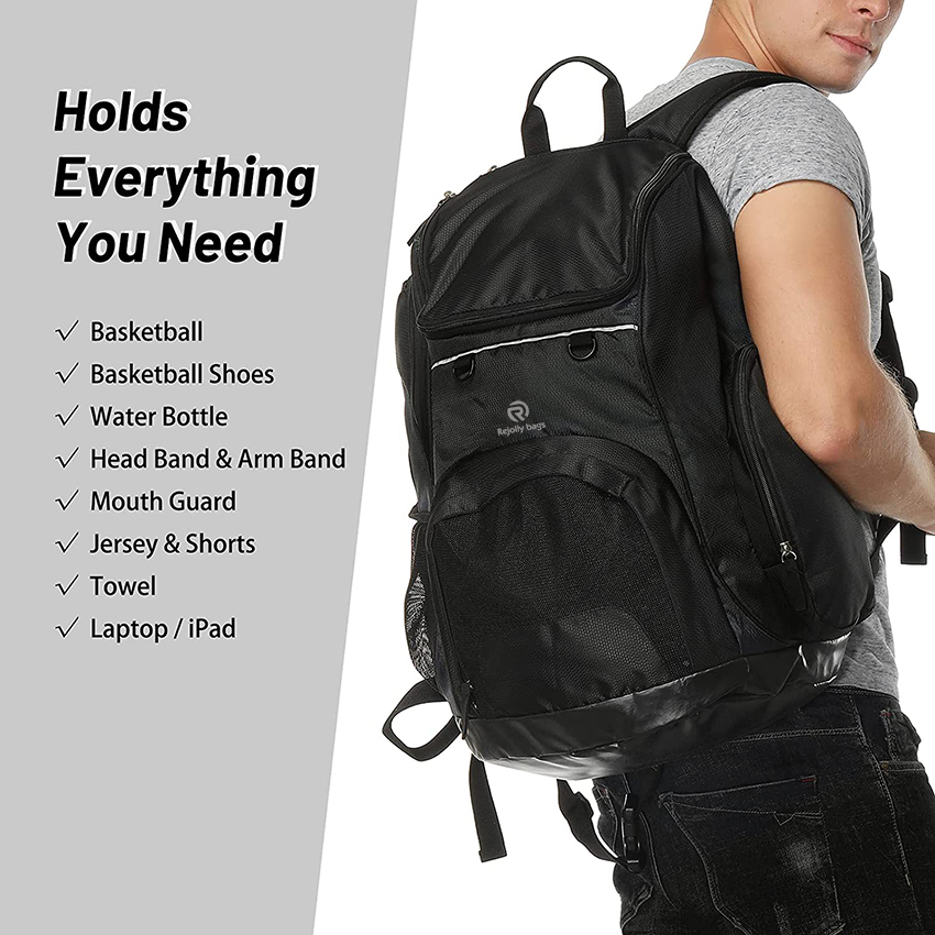 Basketball Backpack Large Sports Bag for Men Women with Laptop Compartment, Soccer, Volleyball, Swim, Gym, Travel Ball Bag RJ196108