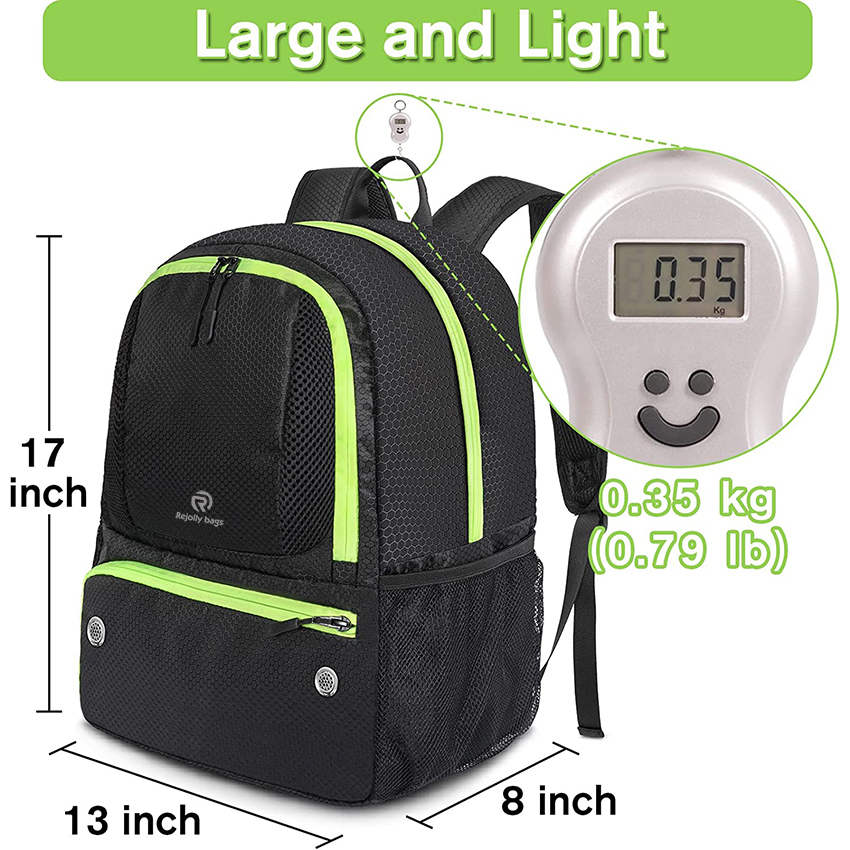 Lightweight Soccer Bag with Ball Holder for Youth Boy Girl, Water resistant Sport Equipment Bags Fit Basketball Volleyball Football Accessories Ball Bag RJ196116