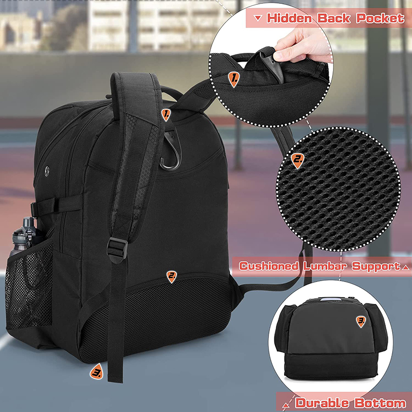 Basketball Backpack for Men, Soccer Bag with Ball Compartment & Shoe Compartment for Basketball, Soccer, Volleyball Training Ball Bag RJ196102