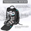 Waterproof All in One Ski Bag Snowboard Bag for Flying Air Travel with Individual Compartment and Adjustable Straps-for Men, Women and Youth Sports Bag RJ196149