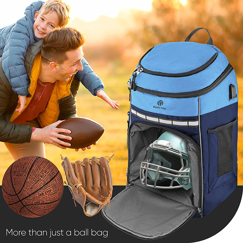 Basketball Soccer Backpack with Ball Compartment, Travel School College Sports Bag and 13” Laptop Sleeve Ball Bag RJ196118