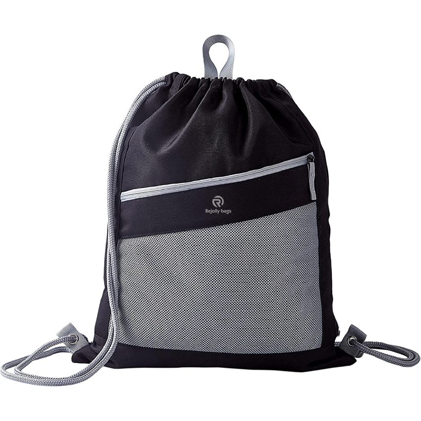 Drawstring Backpack Gym Cinch Bag – String Backpack for Women Men Kids, Water Resistant Sport Sack Pack with Mesh Pocket Ball Bag RJ196126