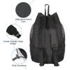 Large mesh equipment bag black, Soccer Ball Bag with Adjustable Shoulder Strap,600D Oxford Cloth mesh sports Ball Bag RJ19694