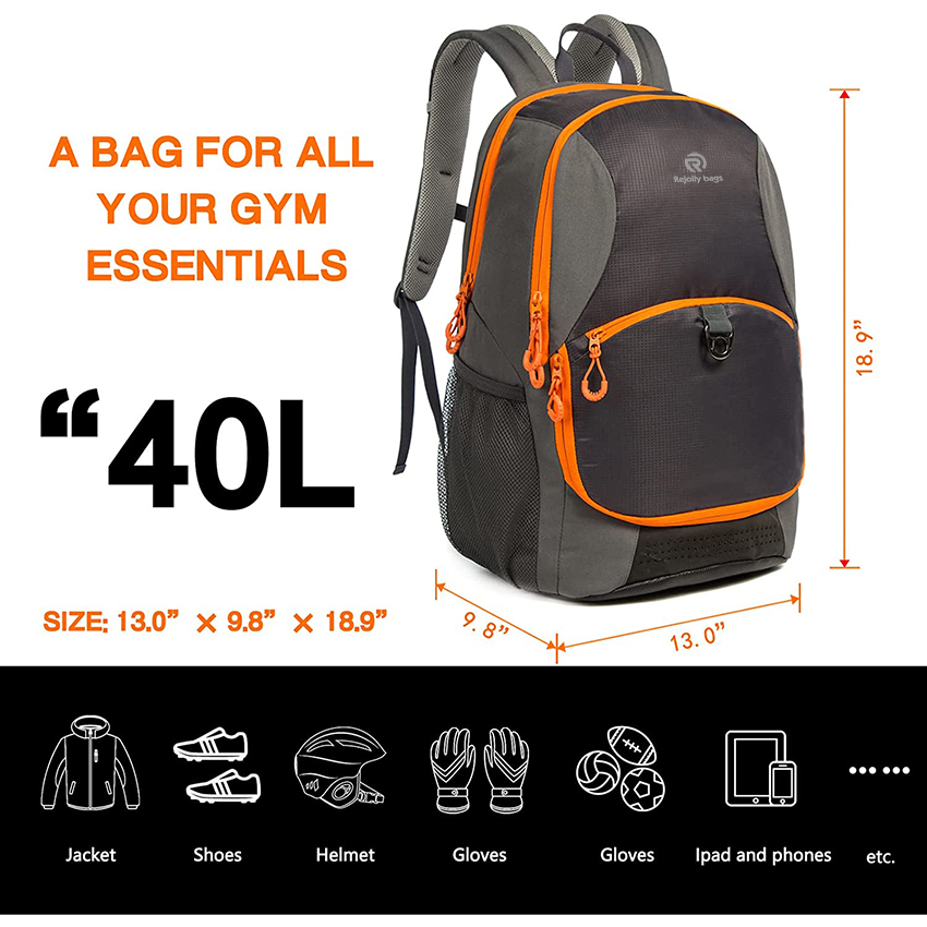 Soccer Backpack and Bag for Basketball, Volleyball and Soccer with Separate Compartments for Balls and Sneakers Suitable for various sports or fitness Ball Bag RJ19695