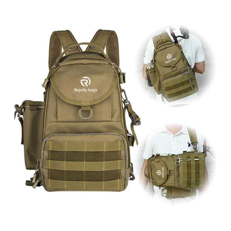 Storage Bag - Lightweight Outdoor Shoulder Backpack Fishing Gear Bag with Rod Holder Fishing Gear Bag 