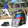 Baseball Bag Backpack with 2 Bat Sleeves, Softball Equipment Bag for Youth and Adults with Separate Shoe Compartment Baseball Bags RJ19655