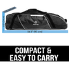 Rolling Baseball Bag - Wheeled Baseball Bat Bag for Baseball, Softball Equipment for Youth, Kids, and Adults Baseball Bags RJ19669
