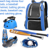 Softball Bat Bag with Shoe Compartment, T Ball Equipment Gear for Youth and Adults, Lightweight Baseball Bag Hold 4 Bats, Baseball Bags RJ19676