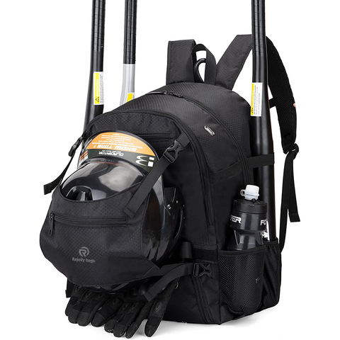 Softball Bag for Baseball Gear & T-Ball Bat, Youth Baseball Backpack with Shoes Compartment for Girls, Boys Baseball Bags RJ19653