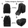 Rolling Backpack Waterproof Wheeled Backpack Carry-on Trolley Luggage Suitcase