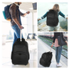 Luggage Backpack Compact Business Backpack with Wheels Student Rolling Laptop Bag