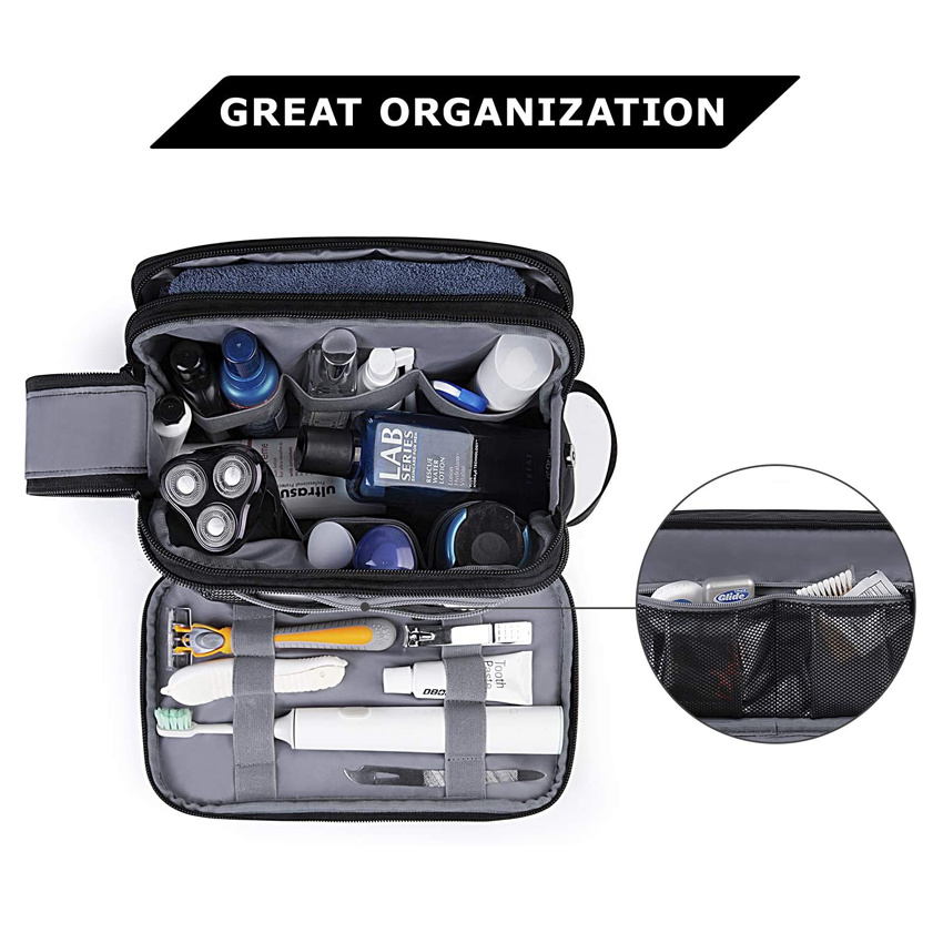 Toiletry Bag for Men Travel Toiletry Organizer Kit Water-Resistant Shaving Bag