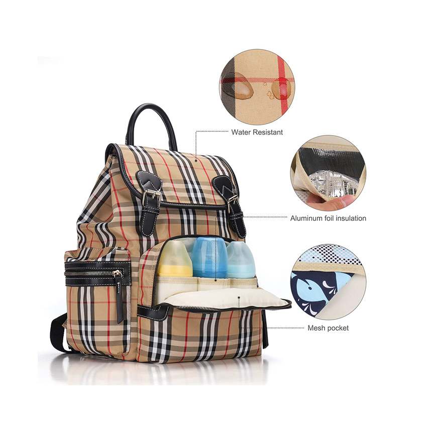 Waterproof Baby Diaper Bag Multifunction Large Capacity Fashion Travel Backpack Nappy Bag