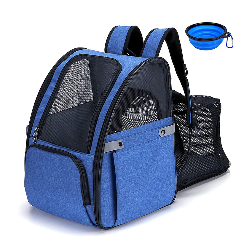 Foldable China Wholesale Pet Backpack Durable Pet Carrier Bags for Travel Hiking Walking
