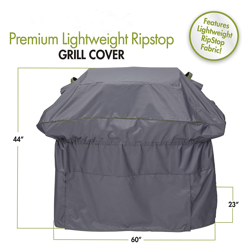 Premium Lightweight Grill Cover Grey Family Outdoor Picnic Barbecue Rack Cover