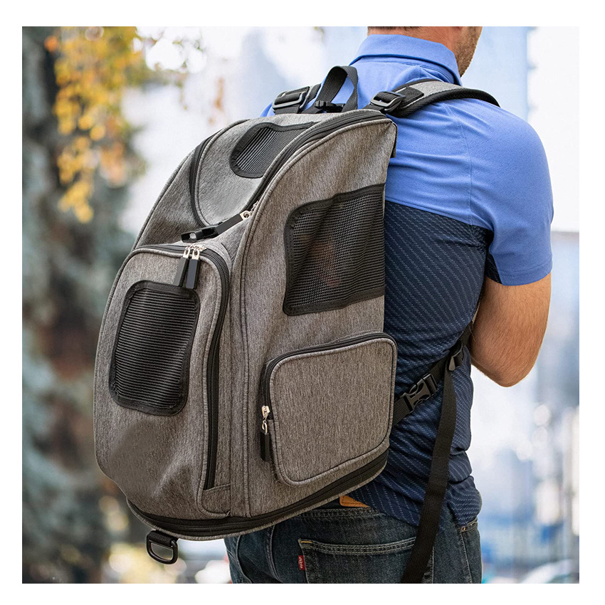 Lightweight Washable Travel Pet Backpack Pet Carrier Collapsible Soft Sides Pet Bag