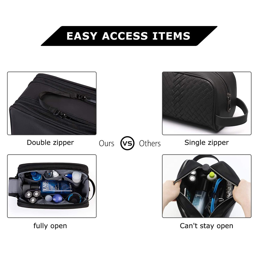 Toiletry Bag for Men Travel Toiletry Organizer Kit Water-Resistant Shaving Bag