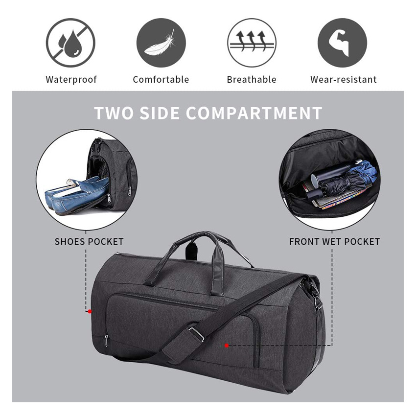 Super Multifunctional Travel Duffel Bag Convertible Suit Weekender Bag Garment Bag