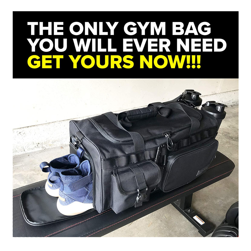 Ventilate Outdoor Tote Sports Bag Gym Duffle Bag with Shoe Compartment Wholesale Handbags
