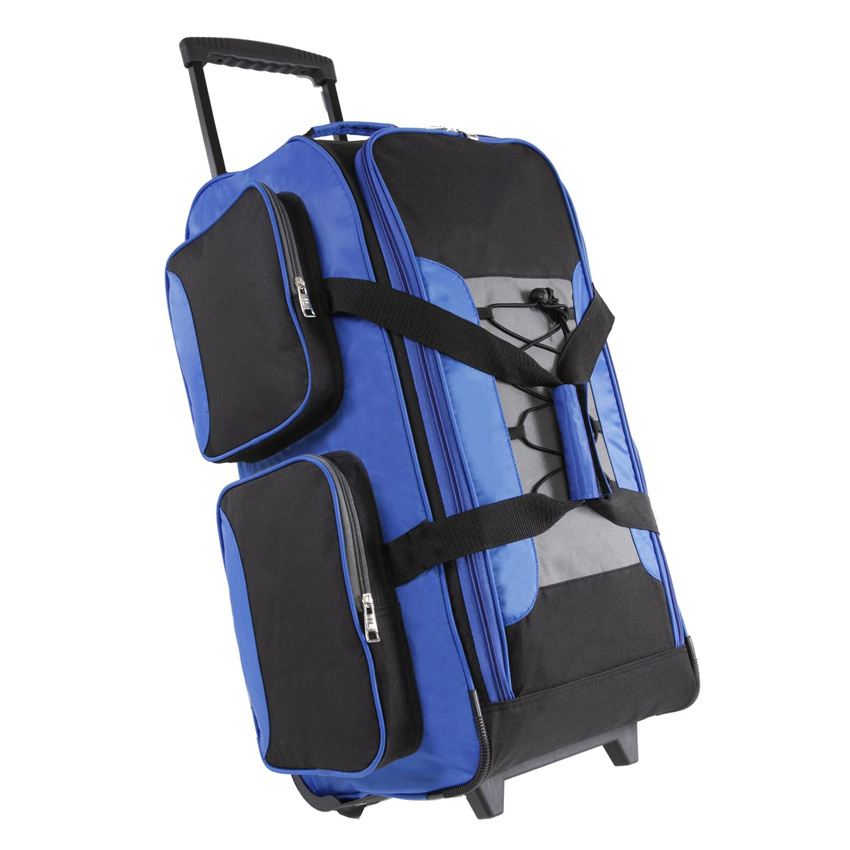 Rolling Duffel Bag Large Capacity Travel Luggage Bag Upright Wheeled Bag