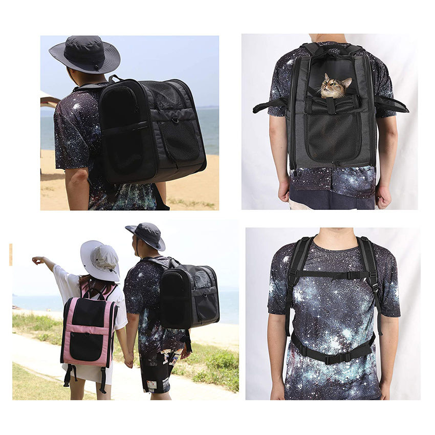 Outdoor Travel Hiking Dog Bag Pet Carrier Backpack for Large/Small Cats and Dogs Puppies