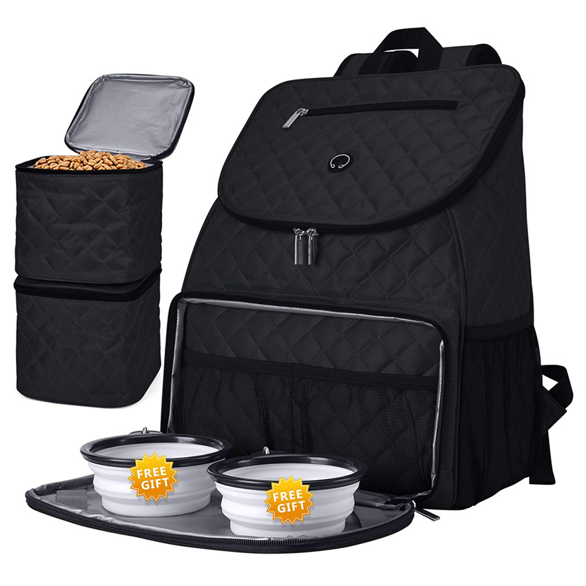 Dog Supplies Backpack Cat Travel Bag with Food Baskets Pet Carrying Bags