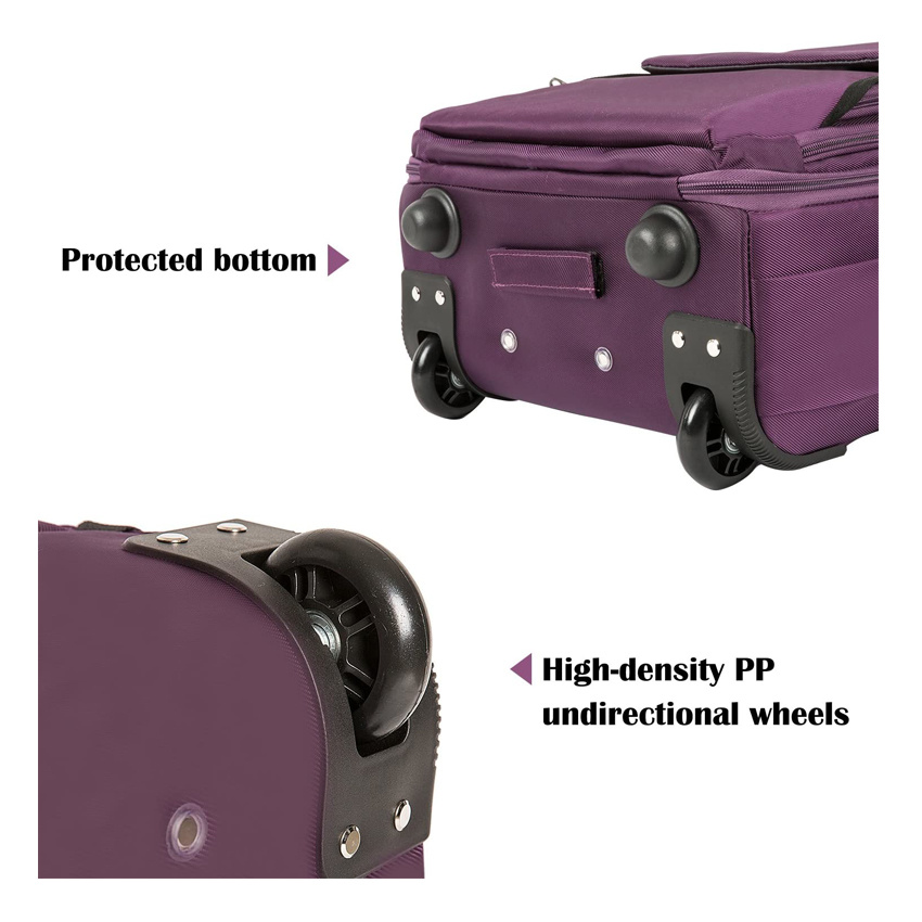 Multifunctional Business Trolley Luggage Backpack Water Resistant Rolling Bag