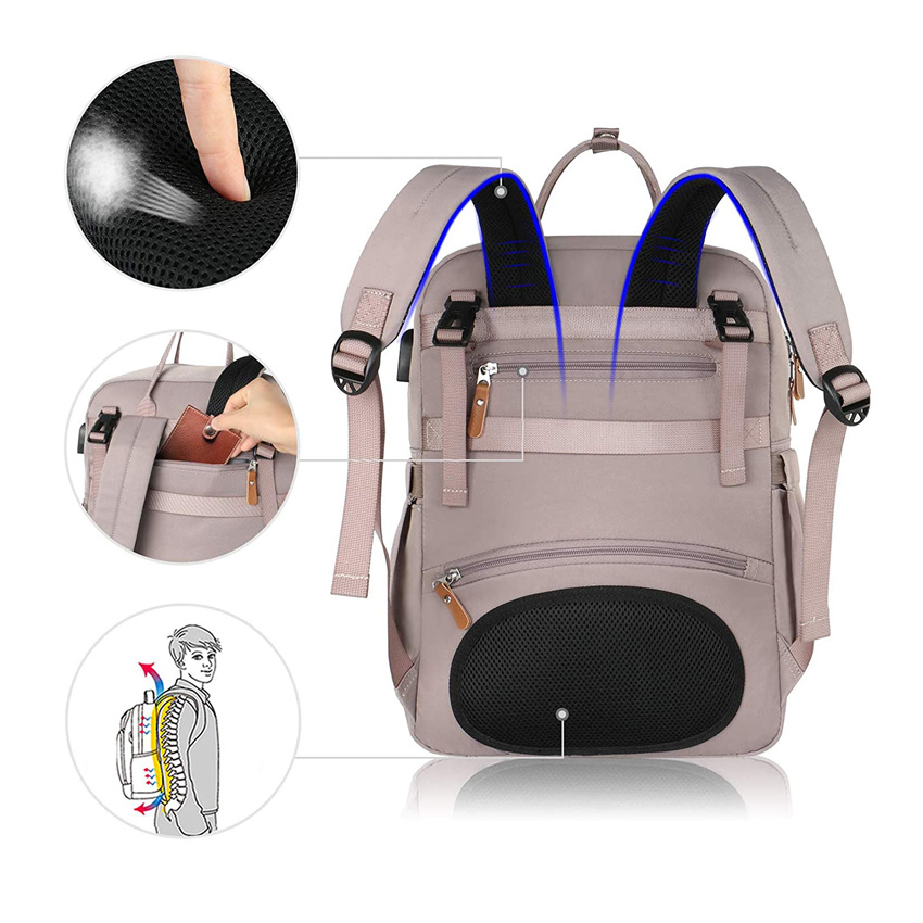 Baby Diaper Bag Backpack Nappy Baby Bags Large Capacity Waterproof Bag with USB Charging Port