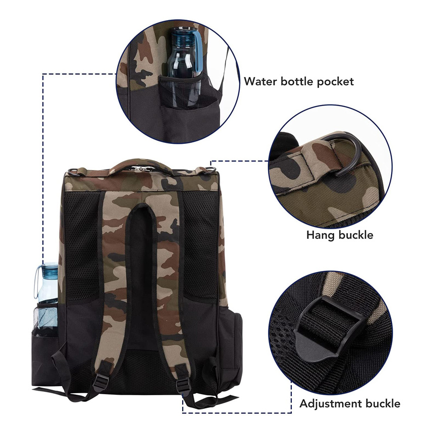 Wholesale Disc Golf Bag Camouflage Frisbee Bag Large Capacity Frisbee Golf Backpack