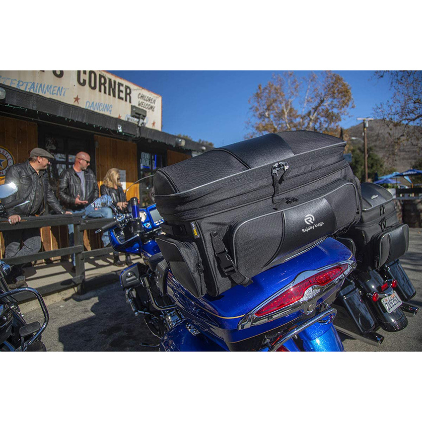 Route 1 Traveler Tour Trunk Bag for Black Harley Davidson Ultra, Indian Roadmaster, Honda Gold Wing motorcycle Bags