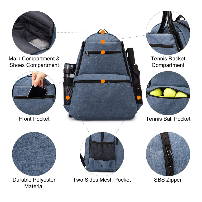 Fashion Tennis Bag Professional Tennis Backpack Large Capacity Racket Bags