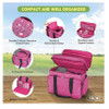 Portable Dog Travel Bag with Multi-Function Pockets Pet Food Storage