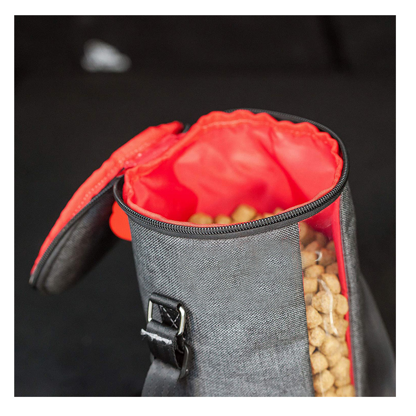 Portable Dog Food Bag Pet Travel Bag Dog Cat Treats Storage Bag for Hiking