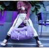 Multipurpose Purple Gym Shoulder Bag with Shoe Compartment Weekender and Lightweight Daily Sports Crossbody and Travel Duffel Bags