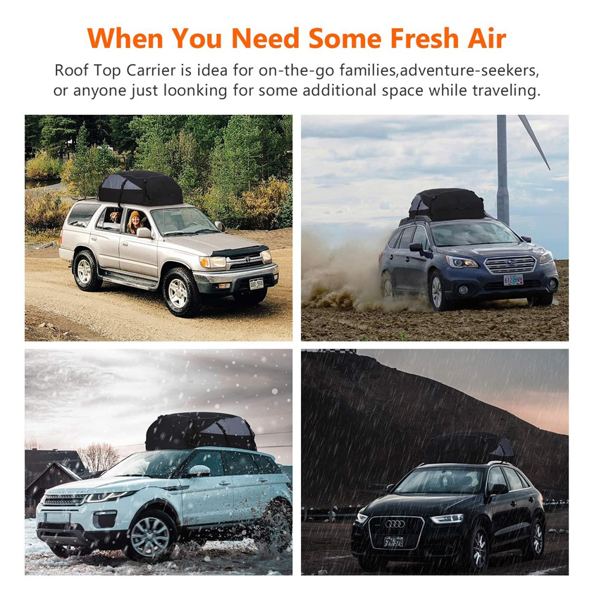 Car Roof Bag Rooftop Cargo Carrier Cross Country Trip Storage Carrying Bag Soft-Shell Carriers