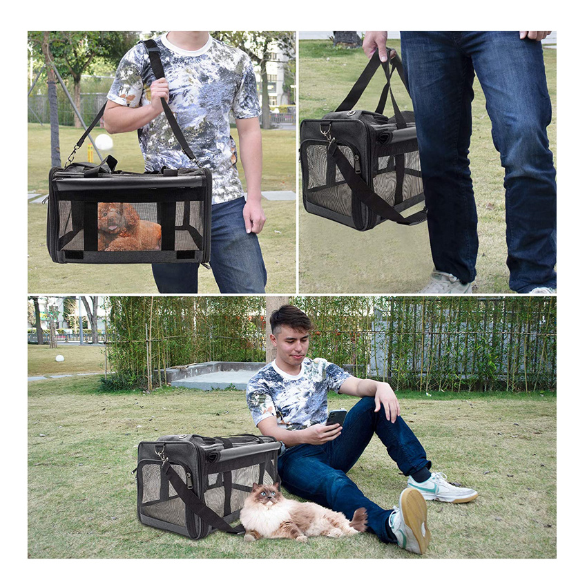 Portable and Washable Puppy Carrier Bag Collapsible Pet Travel Tote Bag Dog Cage