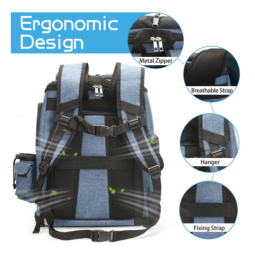 Dog Travel Carrier Backpack Puppy Outdoor Bag Visibility and Ventilation Pet Cage