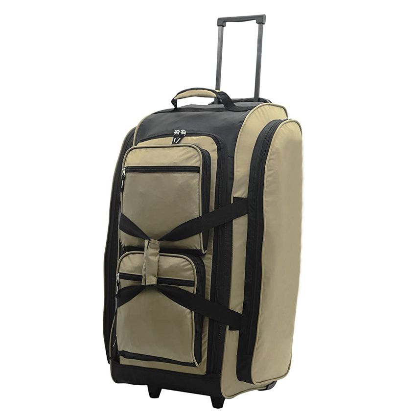 Upright Rolling Duffel Bag Durable Trolley Bag Oversized Pull Rod Bag