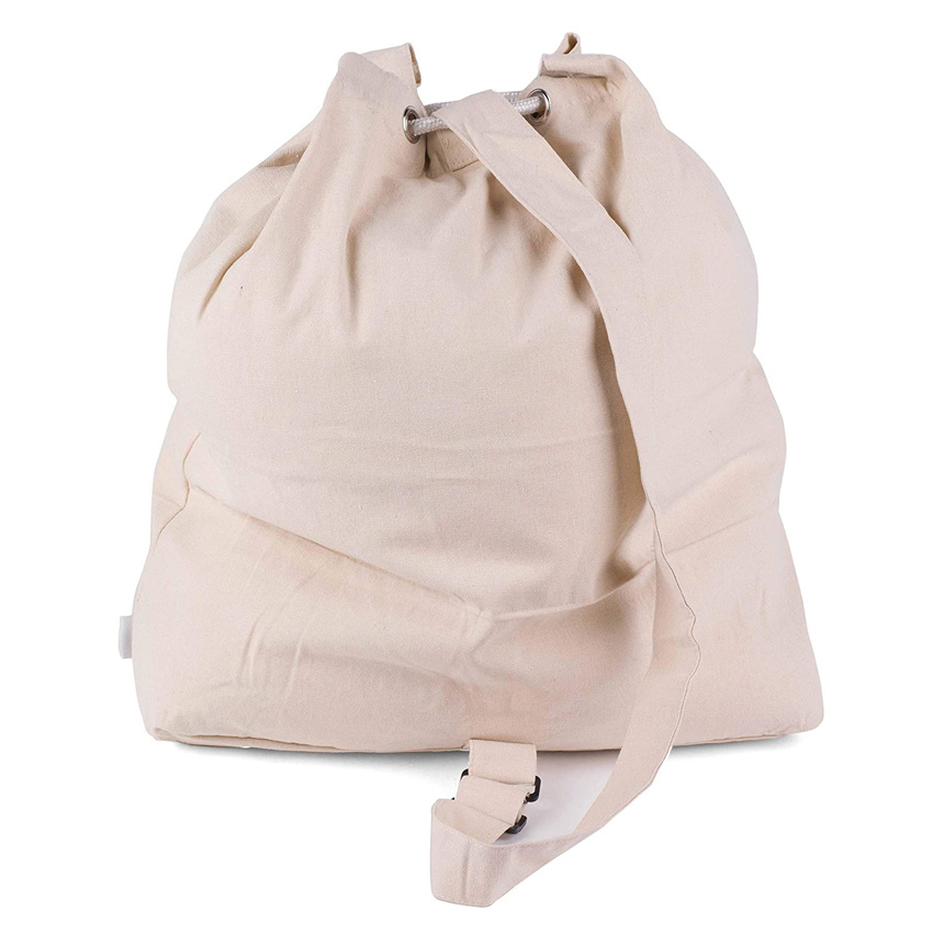 Oversized Laundry Canvas Backpack Waterproof Washing Laundry Bag for Bedroom Bathroom