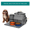 Multi-Function Pockets Tote Bag Pet Travel Bag Weekend Dog Travel Set for Dog and Cat