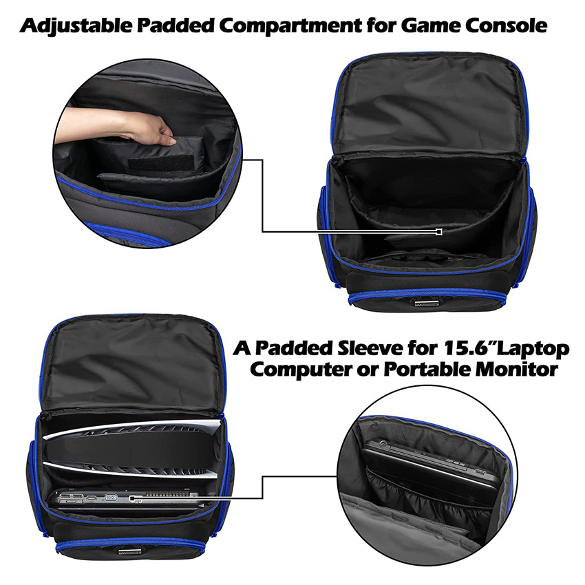 Gaming Console Backpack Compatible with PS5/PS4/PS4 PRO/PS4 Slim/xBox One/xBox One X/xBox One S