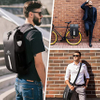Bike Pannier Backpack with Padded Laptop Bag with Cross Shoulder Strap & Quick-Release Waterproof Bike Saddle Bag