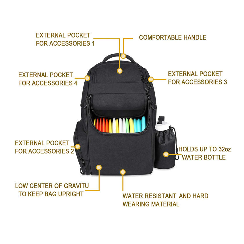 Multifunctional Casual Disc Golf Rounds Backpack Outdoor Sports Frisbee Disc Golf Bag