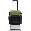 Rejolly Outdoors Rolling Tackle Box with Wheels - Waterproof Storage 4 Rod Holders Fish Tackle Bag