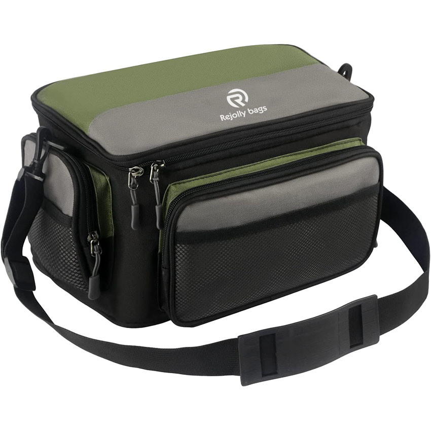 Storage Large Capacity Fishing Bag, Multiple Pockets for Fishing Equipment Storage, Shoulder Pack Storage Bag for Fishing Hunting Hiking Fishing Tackle Bag