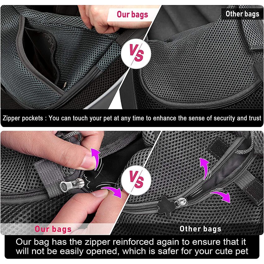 Pet Dog Sling Carrier Puppy Sling Bagadjustable Strap Mesh Hand Free Satchel Bag for Outdoor Travel